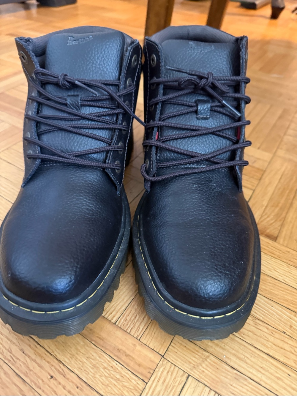 Dr. Martens 939 Ben 6-Eye Boot Dark Brown Greasy Leather Size 13 Men's Like New